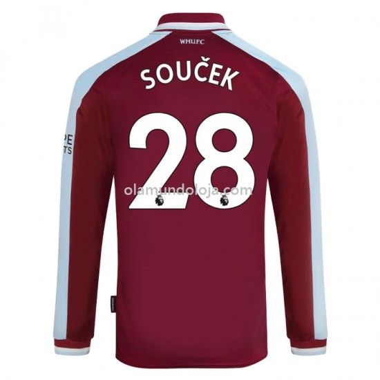 Camisola West Ham United Tomas Equipamento Primeiro 2021-2022 Manga Larga